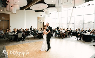 Husband and Wife Dancing on Oberlin Event Dance Floor - Ohio Weddings