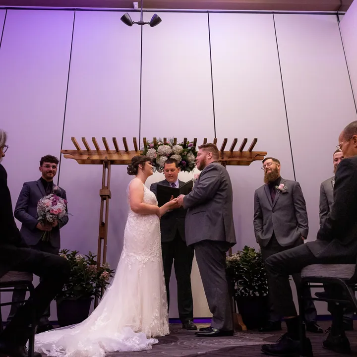 Bride at Groom at alter