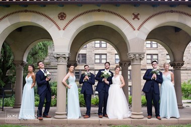 Bridesmaid and Groomsman Role Reversal at the Arches - Oberlin, Ohio Wedding
