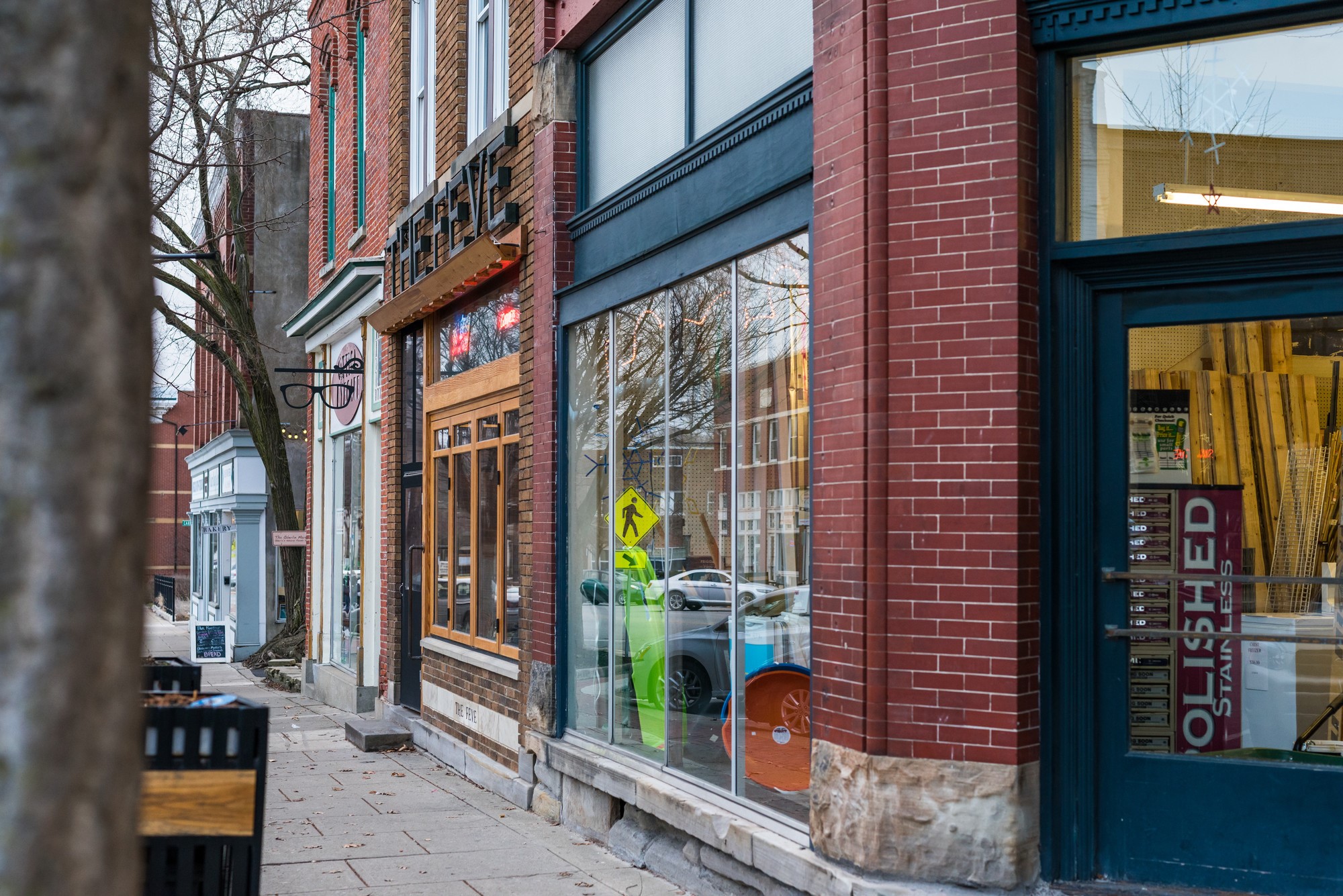 Downtown area in Oberlin Ohio
