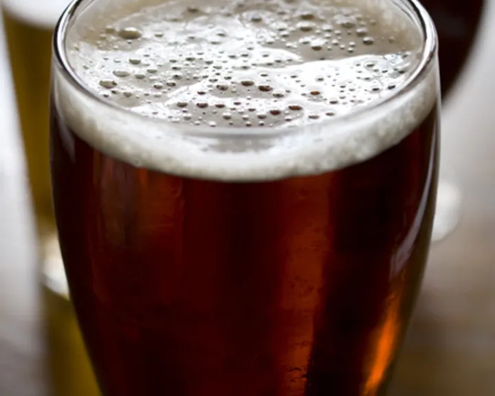 A glass of beer from a local brewery